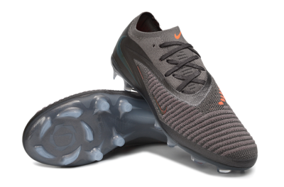 Nike Phantom 6 Elite Low FG Firm Ground Soccer Cleats - Grey/Iron Grey/Total Orange