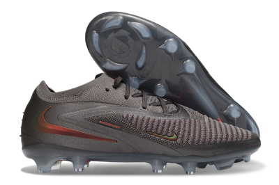 Nike Phantom 6 Elite Low FG Firm Ground Soccer Cleats - Grey/Iron Grey/Total Orange