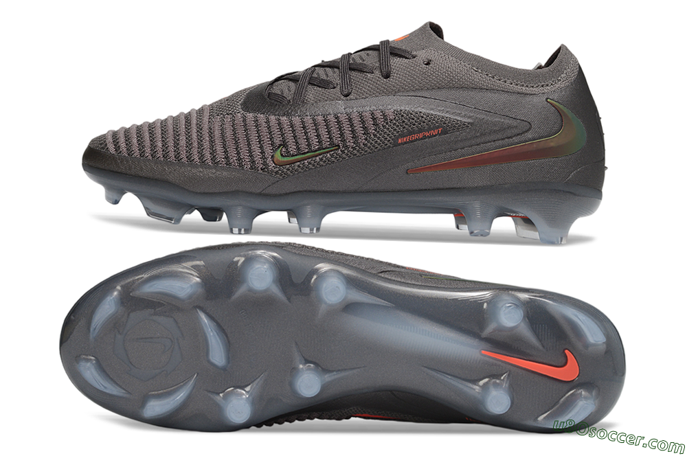 Nike Phantom 6 Elite Low FG Firm Ground Soccer Cleats - Grey/Iron Grey/Total Orange 0
