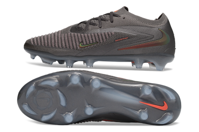 Nike Phantom 6 Elite Low FG Firm Ground Soccer Cleats - Grey/Iron Grey/Total Orange
