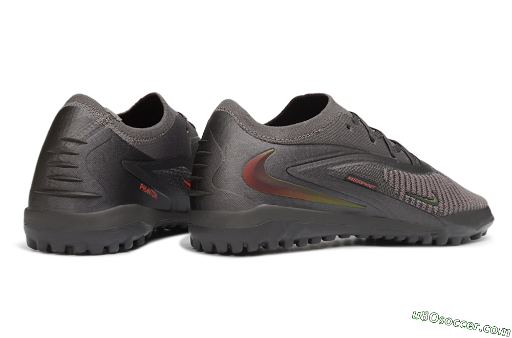 Nike Phantom 6 Elite Low TF Artificial Turf Soccer Shoes - Grey/Dark Smoke Grey/Total Orange 6