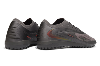Nike Phantom 6 Elite Low TF Artificial Turf Soccer Shoes - Grey/Dark Smoke Grey/Total Orange