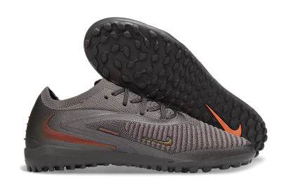 Nike Phantom 6 Elite Low TF Artificial Turf Soccer Shoes - Grey/Dark Smoke Grey/Total Orange