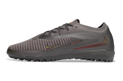 Nike Phantom 6 Elite Low TF Artificial Turf Soccer Shoes - Grey/Dark Smoke Grey/Total Orange