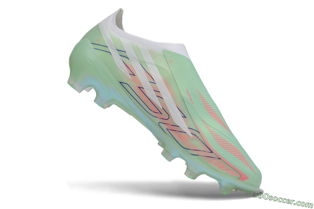 Adidas F50 Hyperfast Elite Laceless FG Firm Ground Soccer Cleats - Green/Mint/Iridescent 4
