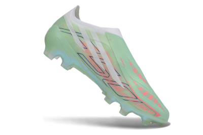 Adidas F50 Hyperfast Elite Laceless FG Firm Ground Soccer Cleats - Green/Mint/Iridescent