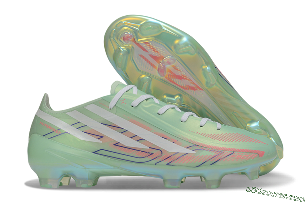 Adidas F50 Hyperfast Elite FG Firm Ground Soccer Cleats - Green/Mint/Iridescent 1