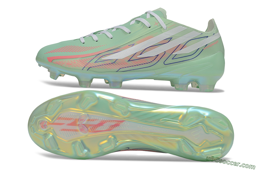 Adidas F50 Hyperfast Elite FG Firm Ground Soccer Cleats - Green/Mint/Iridescent 0