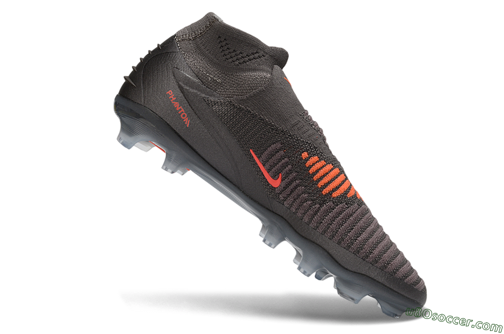 Nike Phantom 6 Elite High FG Firm Ground Soccer Cleats - Grey/Iron Grey/Metallic Copper 4