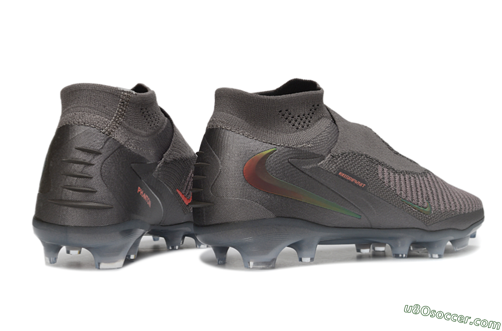 Nike Phantom 6 Elite High FG Firm Ground Soccer Cleats - Grey/Iron Grey/Metallic Copper 6