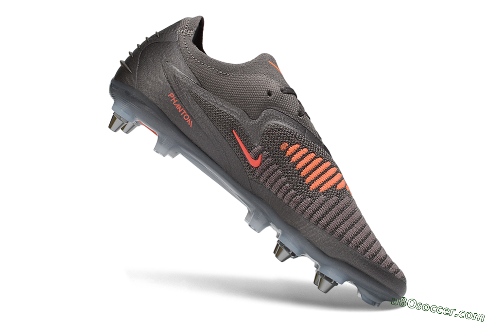Nike Phantom 6 Elite Low SG Soft Ground Soccer Cleats - Grey/Iron Grey/Total Orange 4