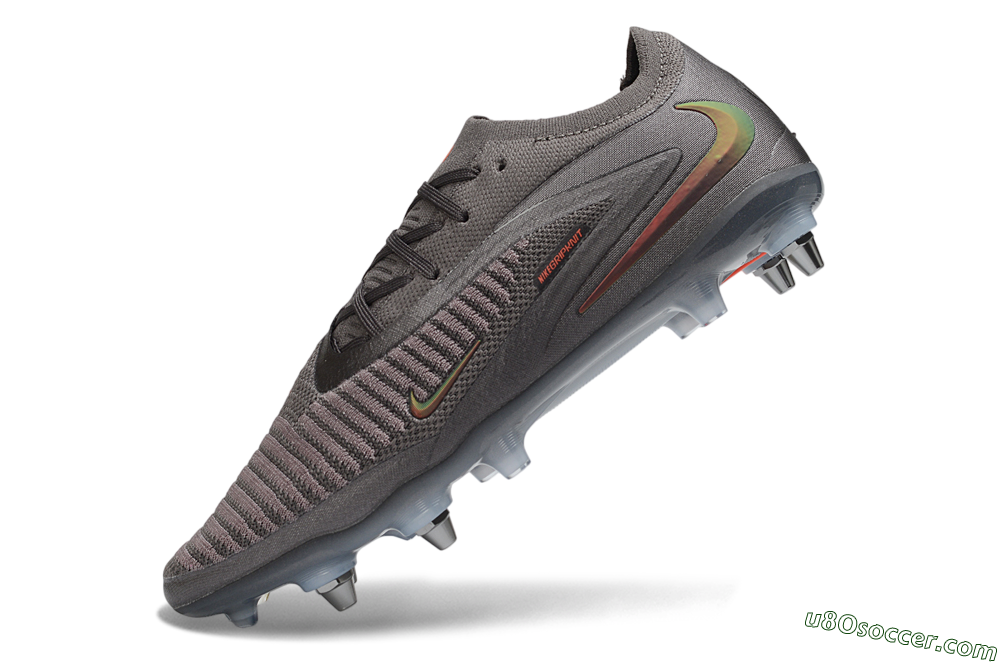 Nike Phantom 6 Elite Low SG Soft Ground Soccer Cleats - Grey/Iron Grey/Total Orange 5