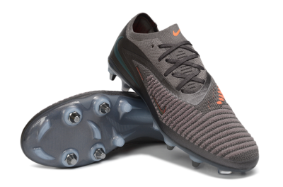 Nike Phantom 6 Elite Low SG Soft Ground Soccer Cleats - Grey/Iron Grey/Total Orange