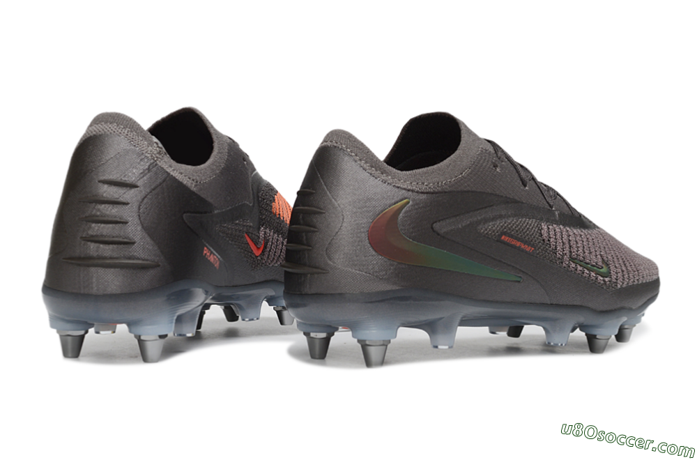 Nike Phantom 6 Elite Low SG Soft Ground Soccer Cleats - Grey/Iron Grey/Total Orange 6
