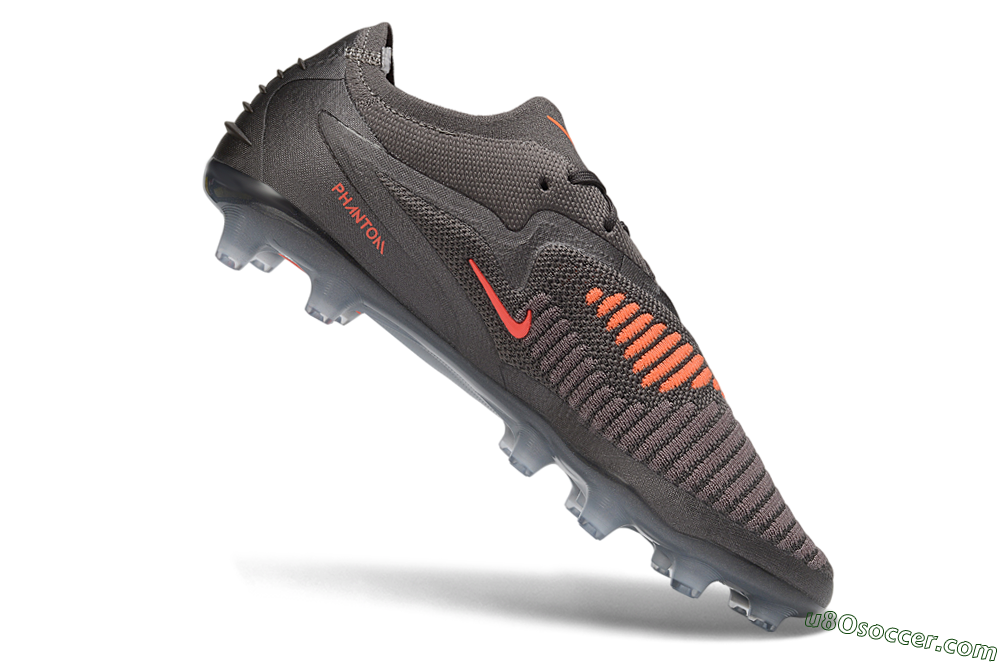 Nike Phantom 6 Elite Low AG Artificial Grass Soccer Cleats - Grey/Dark Smoke Grey/Total Orange 4