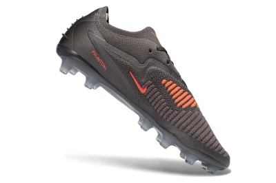 Nike Phantom 6 Elite Low AG Artificial Grass Soccer Cleats - Grey/Dark Smoke Grey/Total Orange