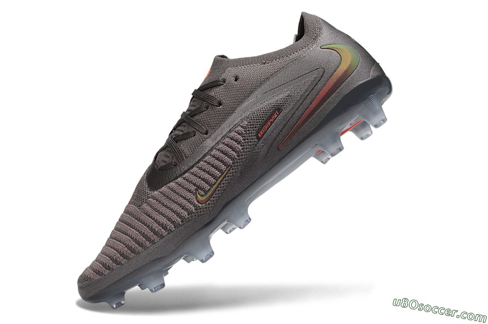 Nike Phantom 6 Elite Low AG Artificial Grass Soccer Cleats - Grey/Dark Smoke Grey/Total Orange 5