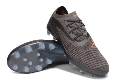 Nike Phantom 6 Elite Low AG Artificial Grass Soccer Cleats - Grey/Dark Smoke Grey/Total Orange