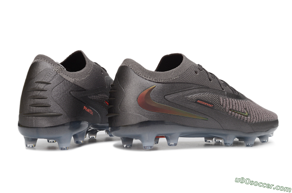 Nike Phantom 6 Elite Low AG Artificial Grass Soccer Cleats - Grey/Dark Smoke Grey/Total Orange 6