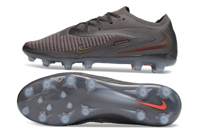 Nike Phantom 6 Elite Low AG Artificial Grass Soccer Cleats - Grey/Dark Smoke Grey/Total Orange