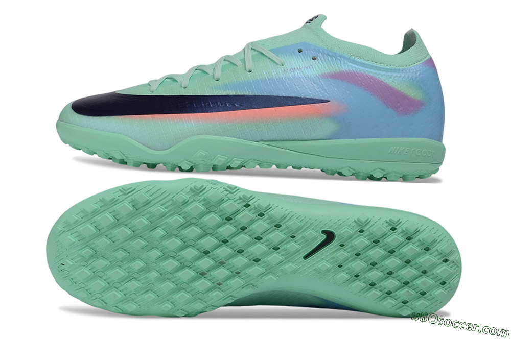 Nike Air Zoom Mercurial Vapor 17 Elite TF Artificial Turf Soccer Shoes - Green/Mint Foam/Psychic Purple 0