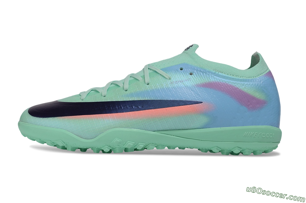 Nike Air Zoom Mercurial Vapor 17 Elite TF Artificial Turf Soccer Shoes - Green/Mint Foam/Psychic Purple 2