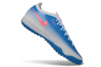 Nike Air Zoom Mercurial Vapor 17 Elite TF Artificial Turf Soccer Shoes - White/Baltic Blue/Pink Blast