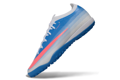 Nike Air Zoom Mercurial Vapor 17 Elite TF Artificial Turf Soccer Shoes - White/Baltic Blue/Pink Blast