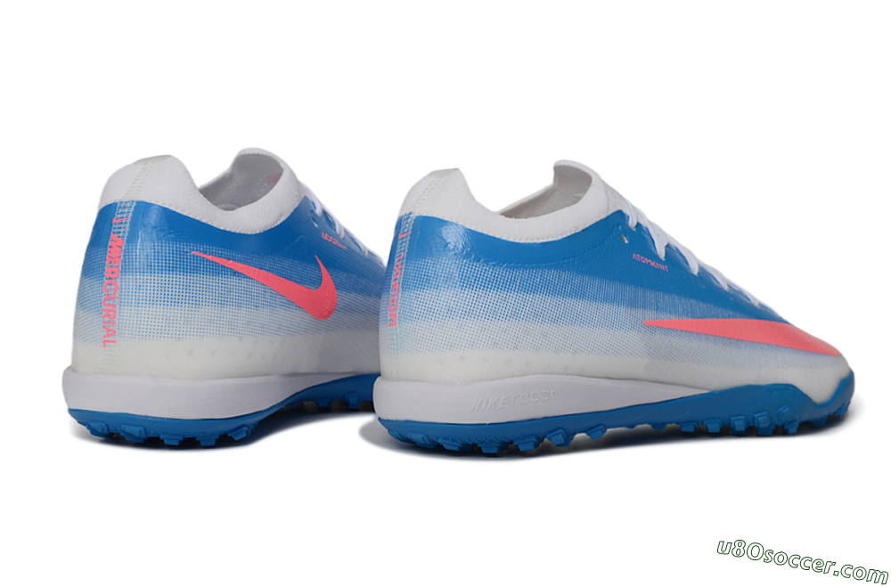 Nike Air Zoom Mercurial Vapor 17 Elite TF Artificial Turf Soccer Shoes - White/Baltic Blue/Pink Blast 6