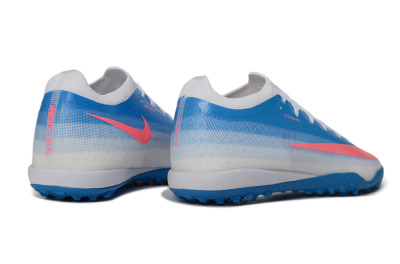 Nike Air Zoom Mercurial Vapor 17 Elite TF Artificial Turf Soccer Shoes - White/Baltic Blue/Pink Blast