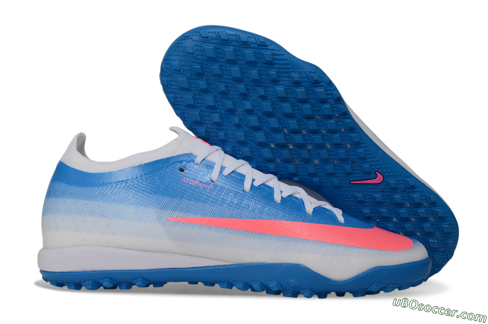 Nike Air Zoom Mercurial Vapor 17 Elite TF Artificial Turf Soccer Shoes - White/Baltic Blue/Pink Blast 1