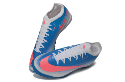 Nike Air Zoom Mercurial Vapor 17 Elite TF Artificial Turf Soccer Shoes - White/Baltic Blue/Pink Blast