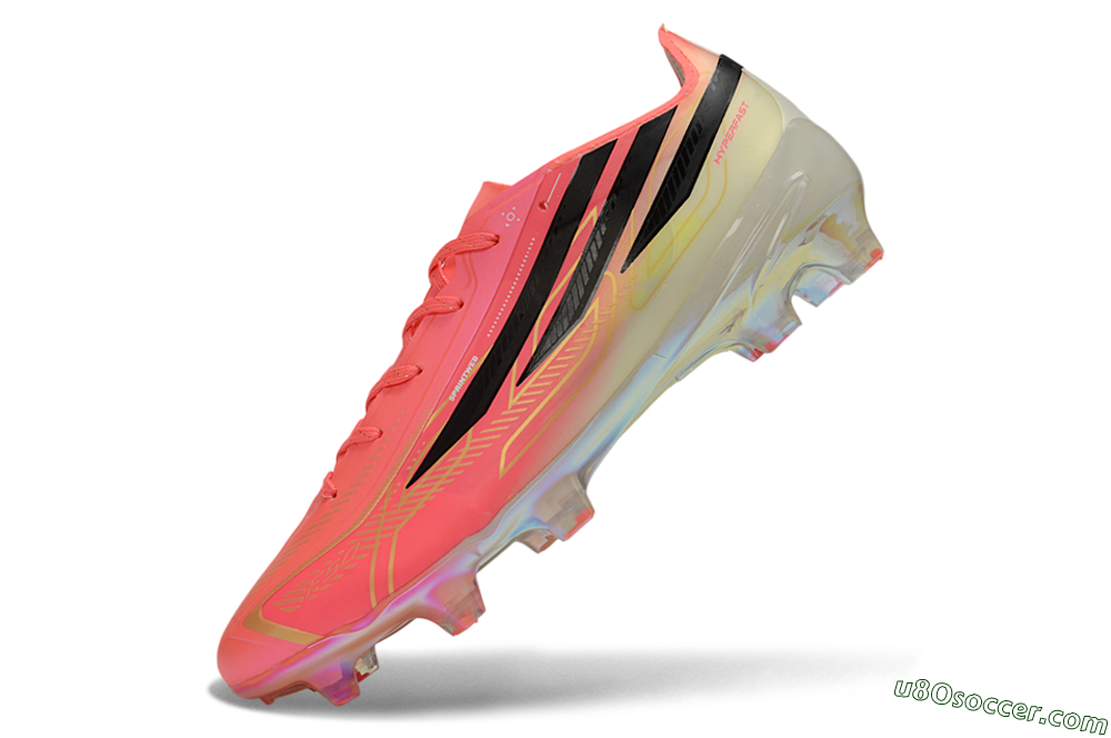 Adidas F50 Elite FG Firm Ground Soccer Cleats - Pink/Solar Pink/Iridescent White 6