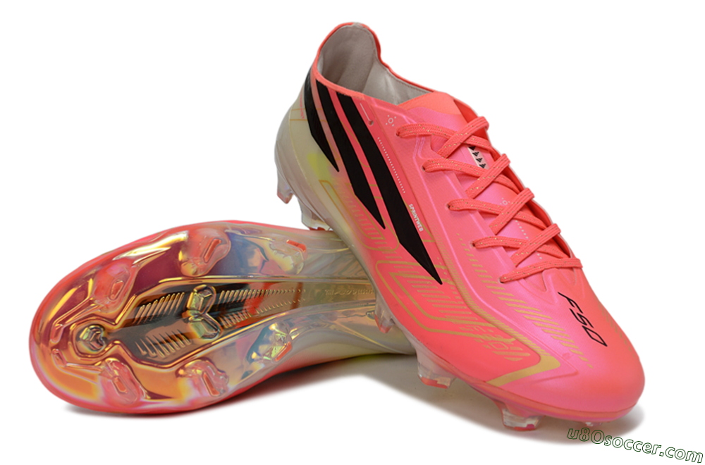 Adidas F50 Elite FG Firm Ground Soccer Cleats - Pink/Solar Pink/Iridescent White 4