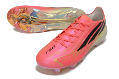 Adidas F50 Elite FG Firm Ground Soccer Cleats - Pink/Solar Pink/Iridescent White