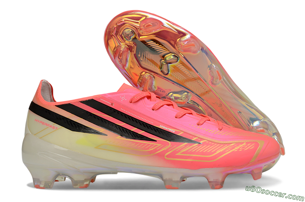 Adidas F50 Elite FG Firm Ground Soccer Cleats - Pink/Solar Pink/Iridescent White 1