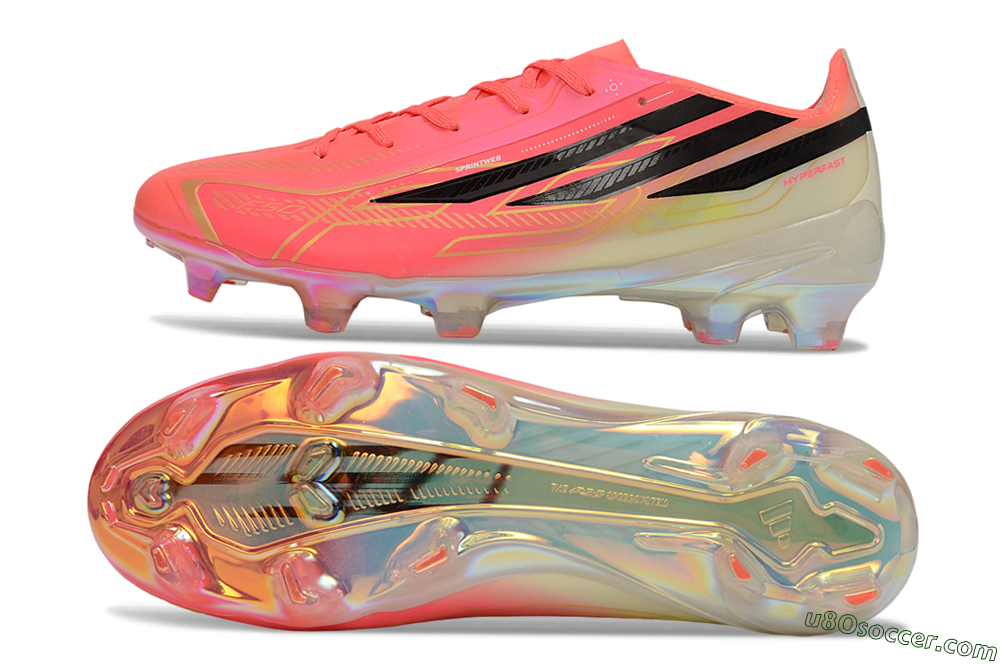 Adidas F50 Elite FG Firm Ground Soccer Cleats - Pink/Solar Pink/Iridescent White 0