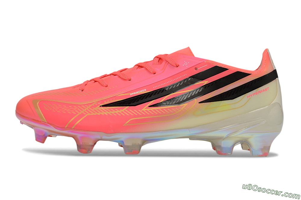 Adidas F50 Elite FG Firm Ground Soccer Cleats - Pink/Solar Pink/Iridescent White 2