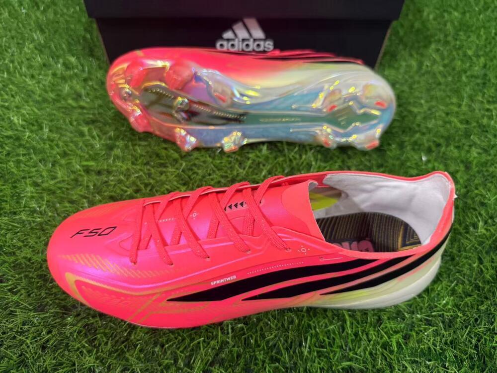Adidas F50 Elite FG Firm Ground Soccer Cleats - Pink/Solar Pink/Iridescent White