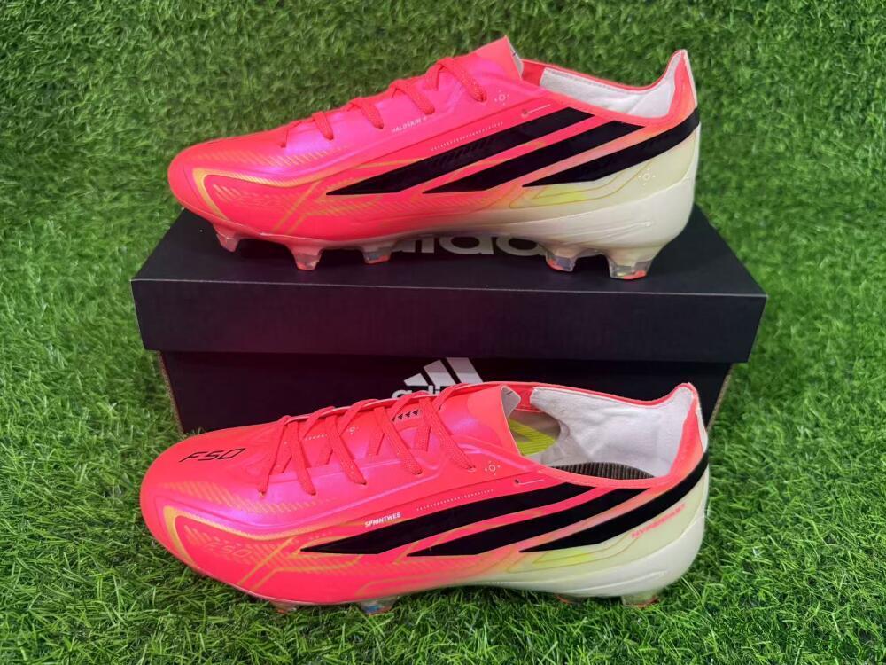Adidas F50 Elite FG Firm Ground Soccer Cleats - Pink/Solar Pink/Iridescent White