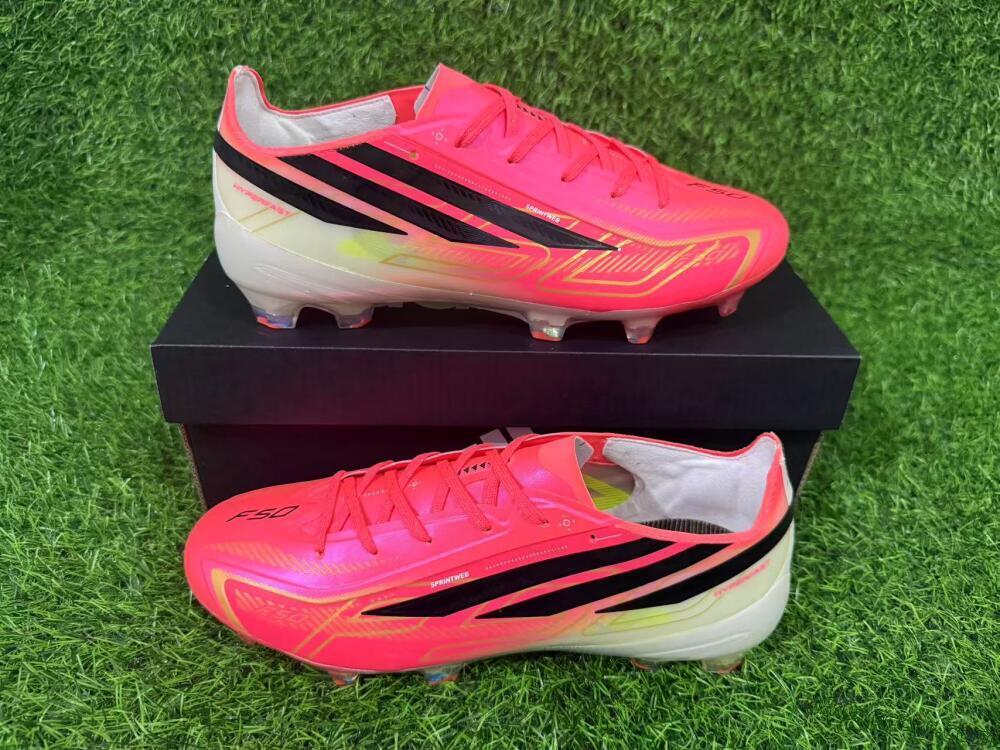 Adidas F50 Elite FG Firm Ground Soccer Cleats - Pink/Solar Pink/Iridescent White