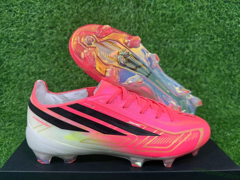 Adidas F50 Elite FG Firm Ground Soccer Cleats - Pink/Solar Pink/Iridescent White