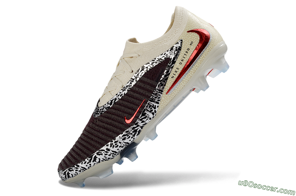 Nike Phantom 6 Elite Low FG Firm Ground Soccer Cleats - Beige/Off-White/Dark Maroon 6