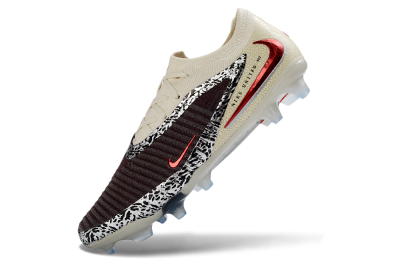 Nike Phantom 6 Elite Low FG Firm Ground Soccer Cleats - Beige/Off-White/Dark Maroon