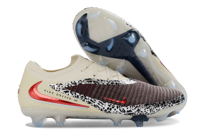Nike Phantom 6 Elite Low FG Firm Ground Soccer Cleats - Beige/Off-White/Dark Maroon