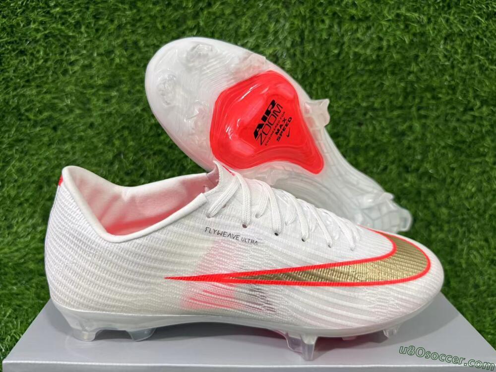 Nike Air Zoom Mercurial Superfly 11 Elite FG Firm Ground Soccer Cleats - White/Metallic Gold/Bright Crimson
