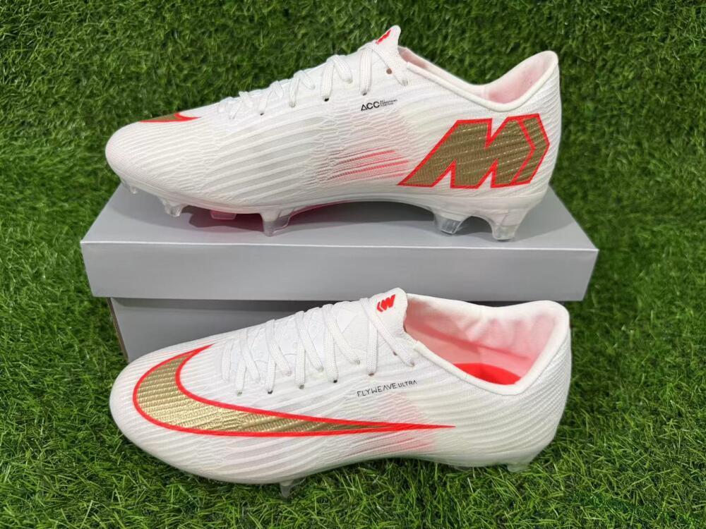 Nike Air Zoom Mercurial Superfly 11 Elite FG Firm Ground Soccer Cleats - White/Metallic Gold/Bright Crimson