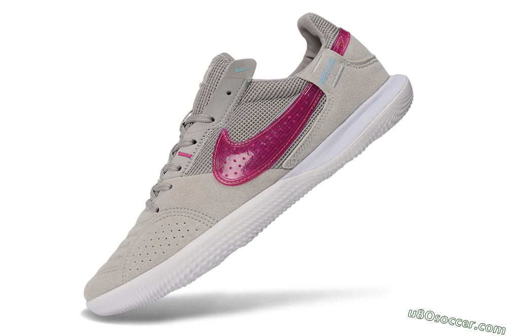 Nike Street Gato IC Indoor & Futsal Soccer Shoes - Grey/Wolf Grey/Fuchsia Dream 5