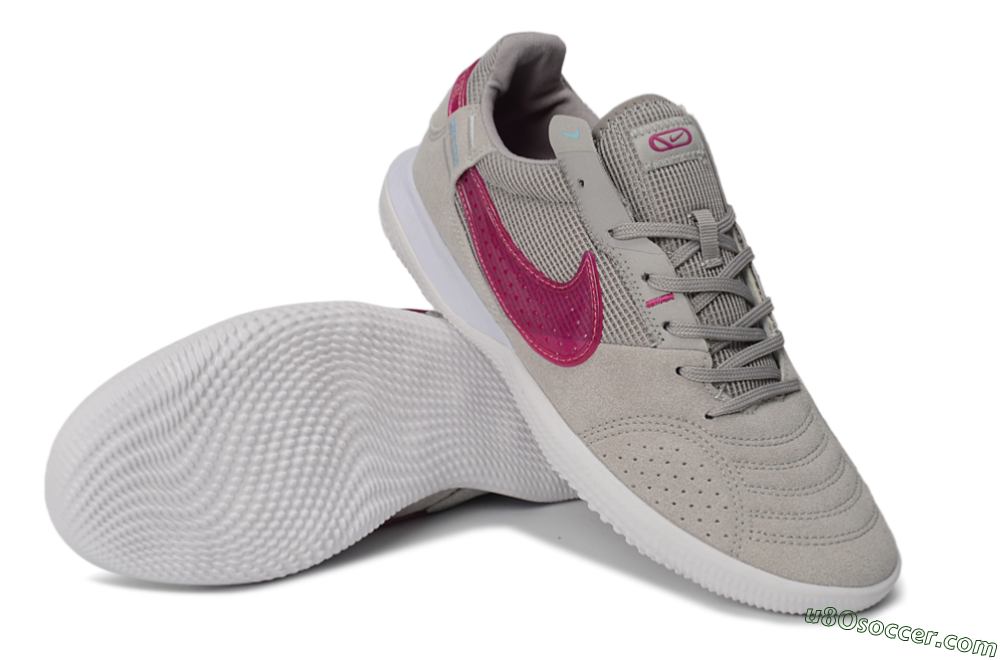 Nike Street Gato IC Indoor & Futsal Soccer Shoes - Grey/Wolf Grey/Fuchsia Dream 3