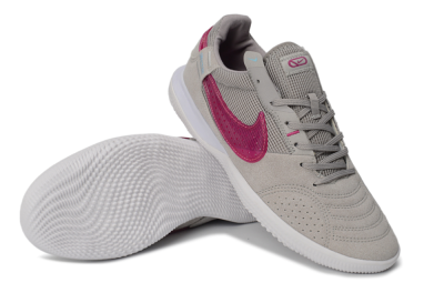 Nike Street Gato IC Indoor & Futsal Soccer Shoes - Grey/Wolf Grey/Fuchsia Dream